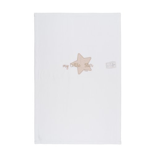 Nanán Coperta letto in pile "My little star" con ricamo beige Online Outlet