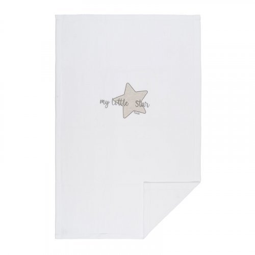 Nanán Coperta letto in pile "My little star" con ricamo grigio Offerta temporanea