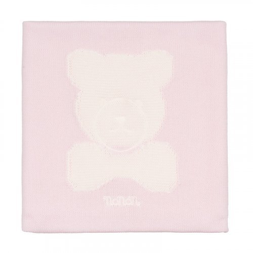 Nanán Coperta in filo rosa con orso Enormi risparmi