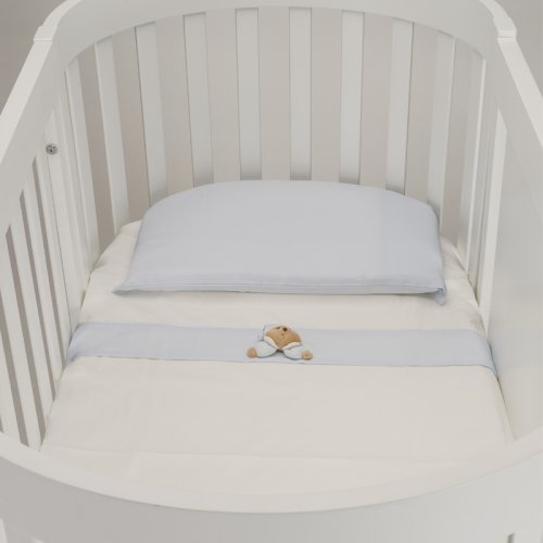 Nanán Lenzuola per Lettino Ovale Set 3pz Puccio Azzurro Fino al 60% di sconto