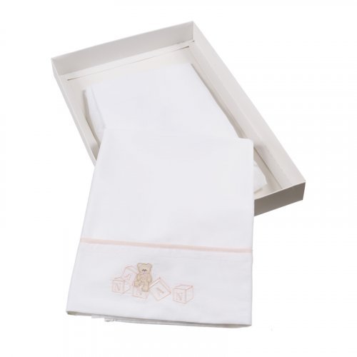 Nanán Set Lenzuola Carrozzina 3 Pz Dadini Rosa Offerta speciale della fabbrica