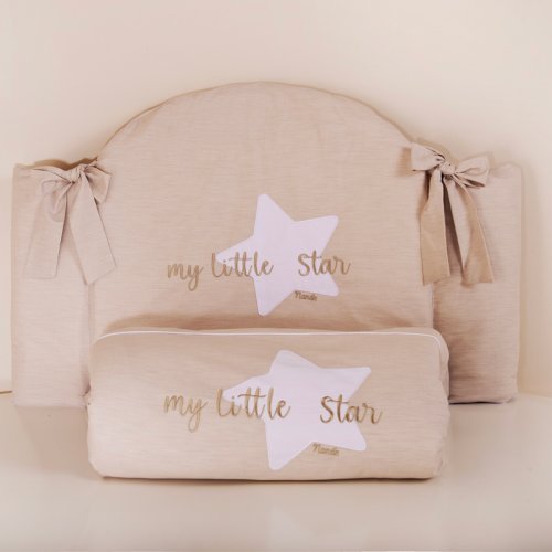 Nanán Set piumone e paracolpi My little Star beige Sconti questo mese