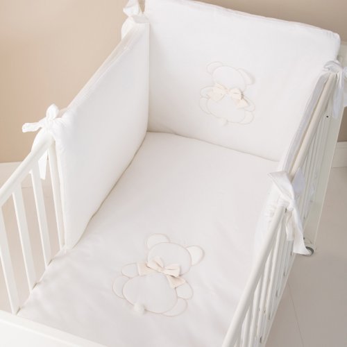 Nanán Set Piumone Letto 4pz Fiocco Bianco Vendita