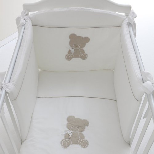 Nanán Set Piumone e Paracolpi 4pz Coccolo Bianco Sconto