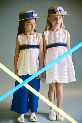 Nanán Abito con fascia blu Offerta per la Festa della Mamma