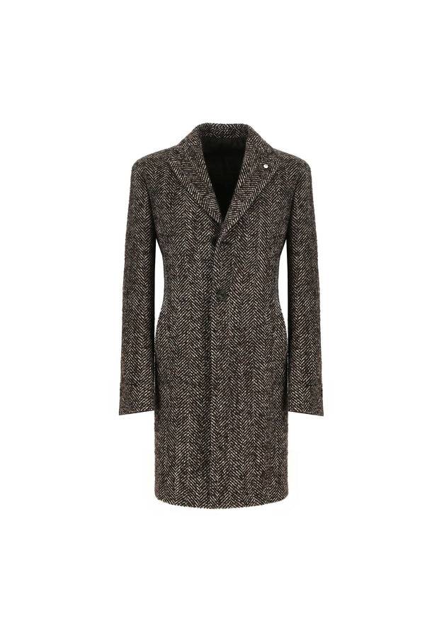 L.B.M. 1911 Cappotto monopetto marrone Cappotto monopetto marrone Saldi Di Fabbrica