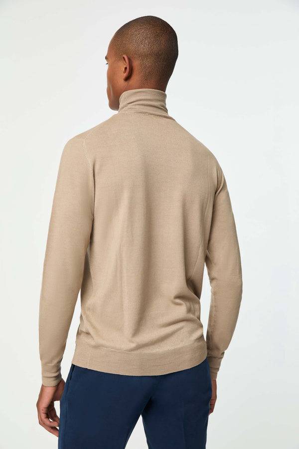 L.B.M. 1911 Maglia dolcevita in lana leggera beige Maglia dolcevita in lana leggera beige Vendite Flash