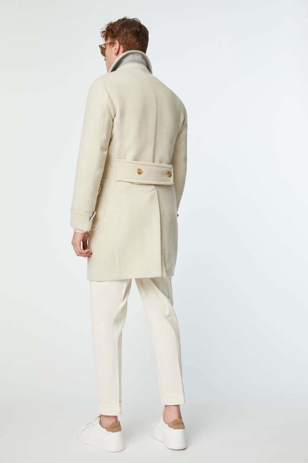 L.B.M. 1911 Cappotto doppiopetto non trattato bianco Cappotto doppiopetto non trattato bianco Pezzi Unici