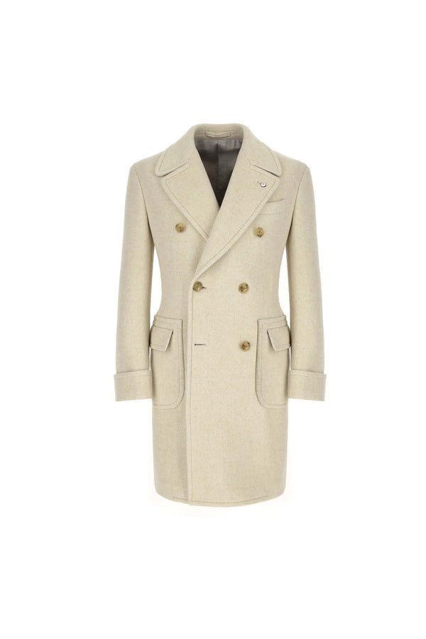 L.B.M. 1911 Cappotto doppiopetto non trattato bianco Cappotto doppiopetto non trattato bianco Pezzi Unici