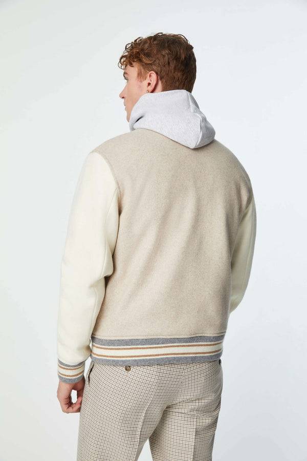 L.B.M. 1911 Bomber stile college in jersey con patch Bomber stile college in jersey con patch Qualità Garantita