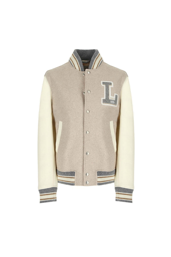 L.B.M. 1911 Bomber stile college in jersey con patch Bomber stile college in jersey con patch Qualità Garantita