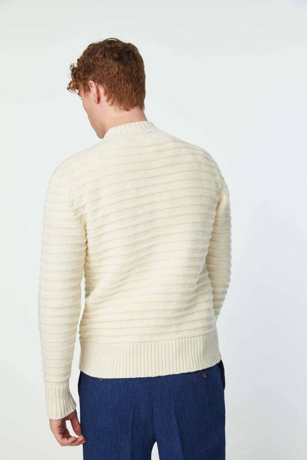 L.B.M. 1911 Maglia dolcevita lavorata bianco latte Maglia dolcevita lavorata bianco latte Shopping Online