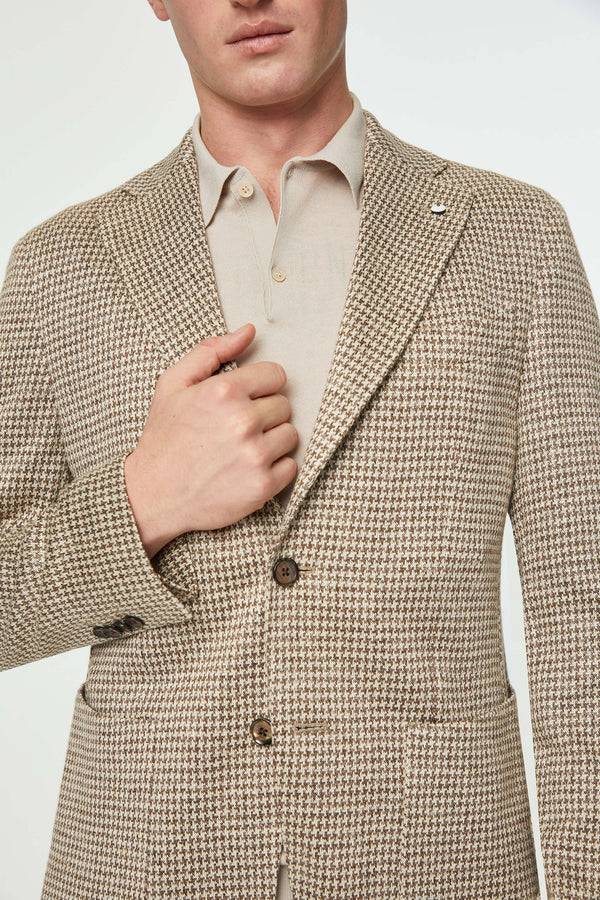 L.B.M. 1911 Giacca JACK in jersey di lino beige Giacca JACK in jersey di lino beige Qualità