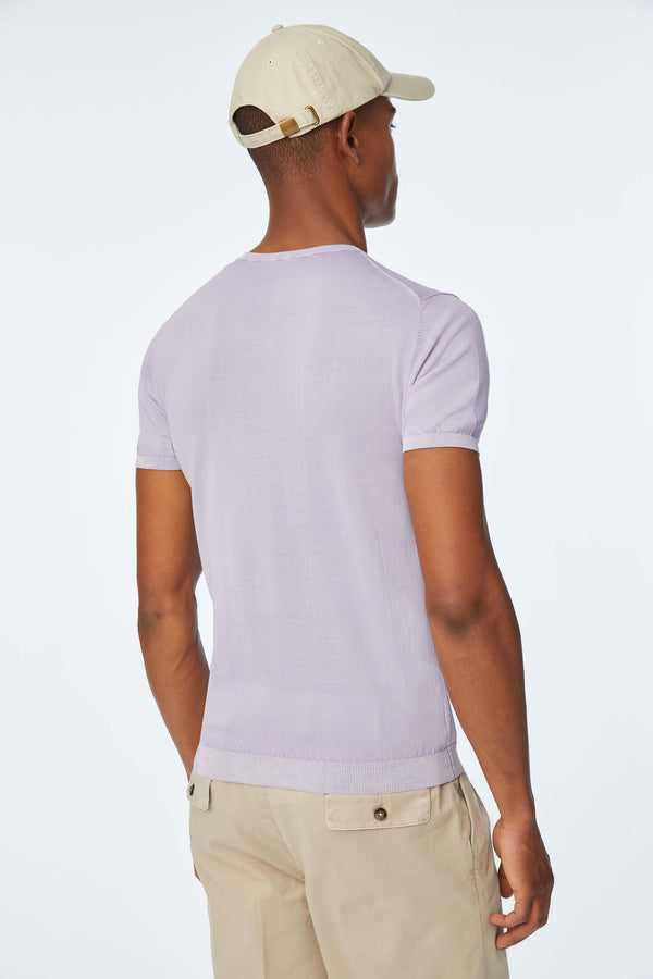 L.B.M. 1911 Maglia manica corta in cotone lilla Maglia manica corta in cotone lilla Qualità Garantita