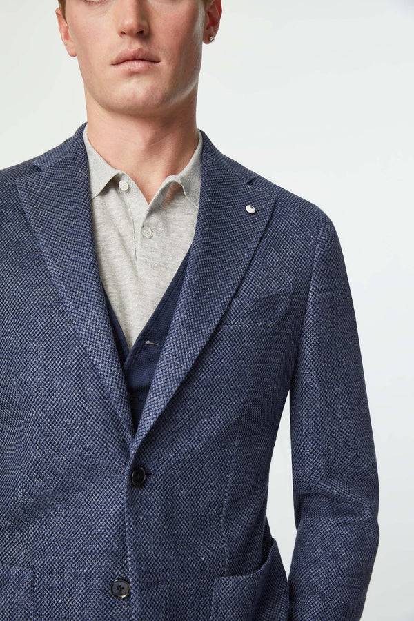 L.B.M. 1911 Giacca JACK in jersey blu denim Giacca JACK in jersey blu denim Convenienza