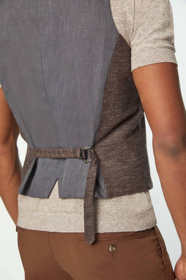 L.B.M. 1911 Gilet DEREK in Jersey marrone Gilet DEREK in Jersey marrone Economico