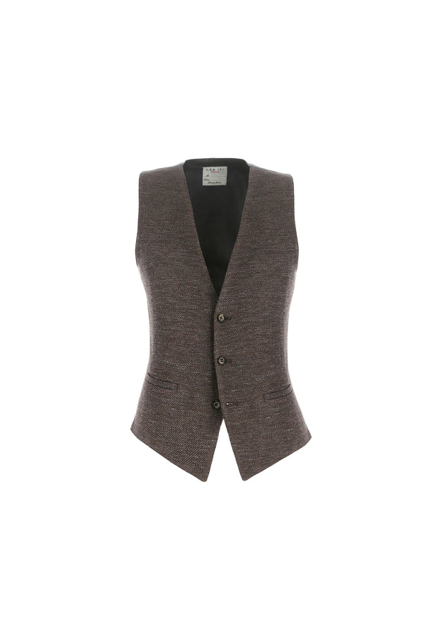 L.B.M. 1911 Gilet DEREK in Jersey marrone Gilet DEREK in Jersey marrone Economico