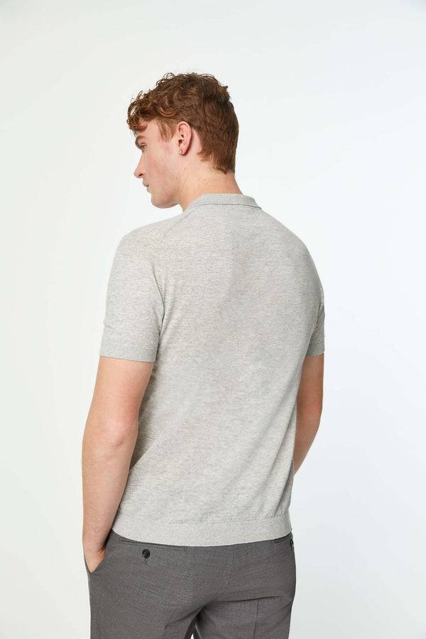 L.B.M. 1911 Polo in maglia grigio soft Polo in maglia grigio soft In Vendita