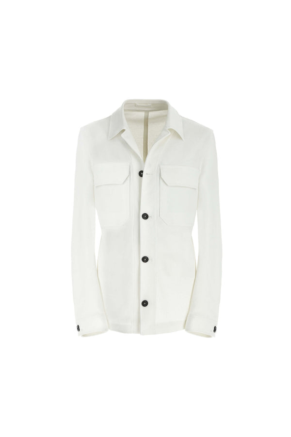 L.B.M. 1911 Overshirt in Jersey bianca Overshirt in Jersey bianca Soddisfazione Garantita