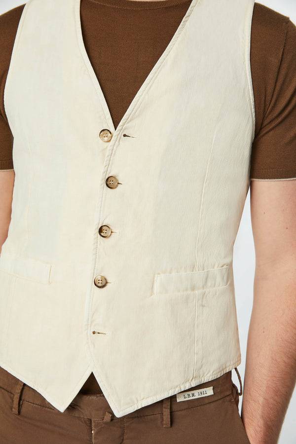 L.B.M. 1911 Gilet MIKE tinto capo bianco avorio Gilet MIKE tinto capo bianco avorio I Più Venduti