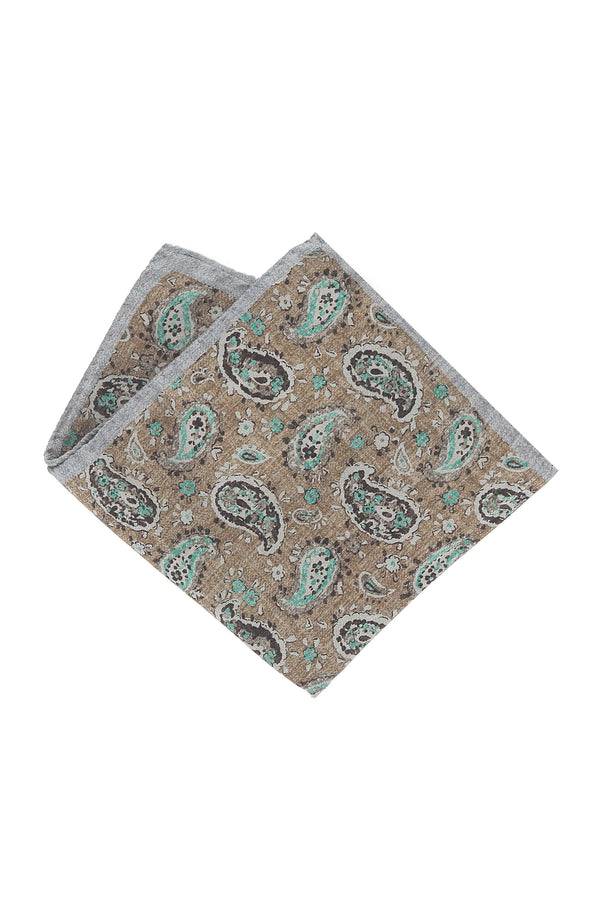 L.B.M. 1911 Pochette marrone fantasia geometrica Pochette marrone fantasia geometrica Nuova