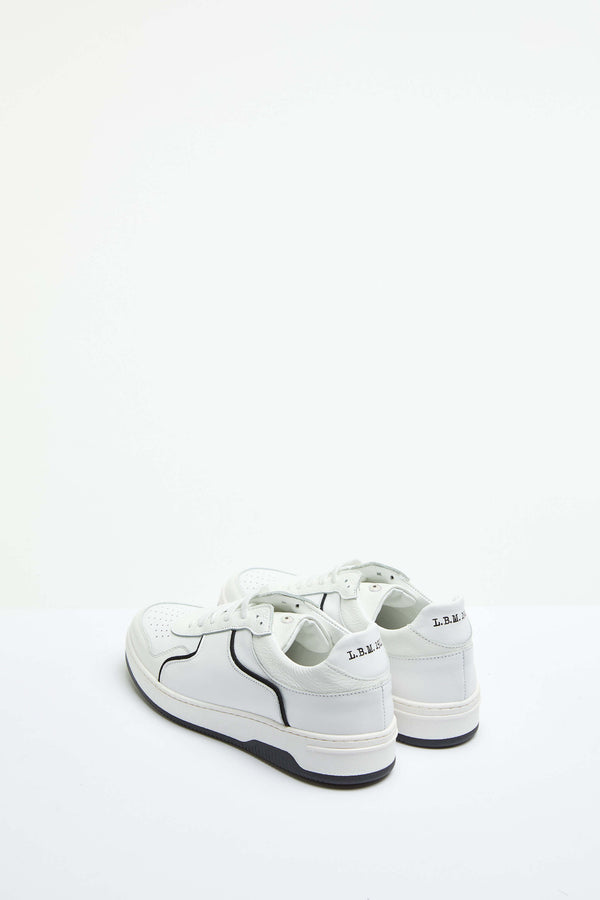 L.B.M. 1911 Sneaker basket bianca con dettagli in contrasto Sneaker basket bianca con dettagli in contrasto Affare Del Giorno
