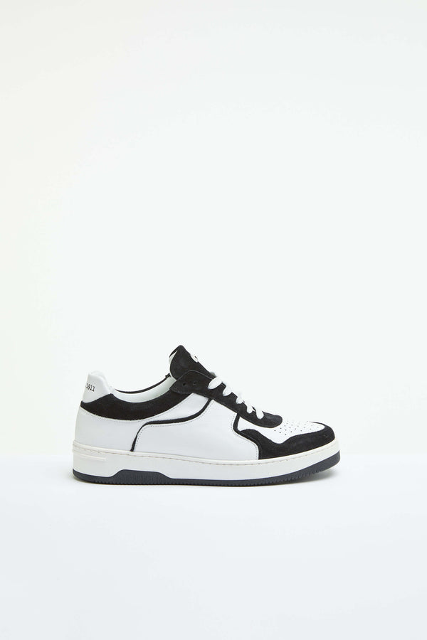 L.B.M. 1911 Sneaker basket bianca con dettagli in contrasto Sneaker basket bianca con dettagli in contrasto Prezzo Ridotto