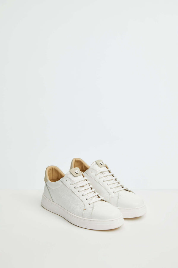 L.B.M. 1911 Sneaker retro-tennis bianca e beige Sneaker retro-tennis bianca e beige Novità