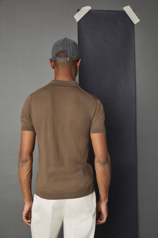 L.B.M. 1911 Polo in maglia marrone Polo in maglia marrone Negozio