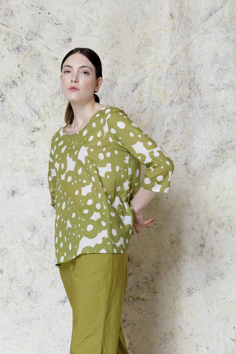 Opificio Neirami BLUSA VOILE MANICA 3/4 Nuova