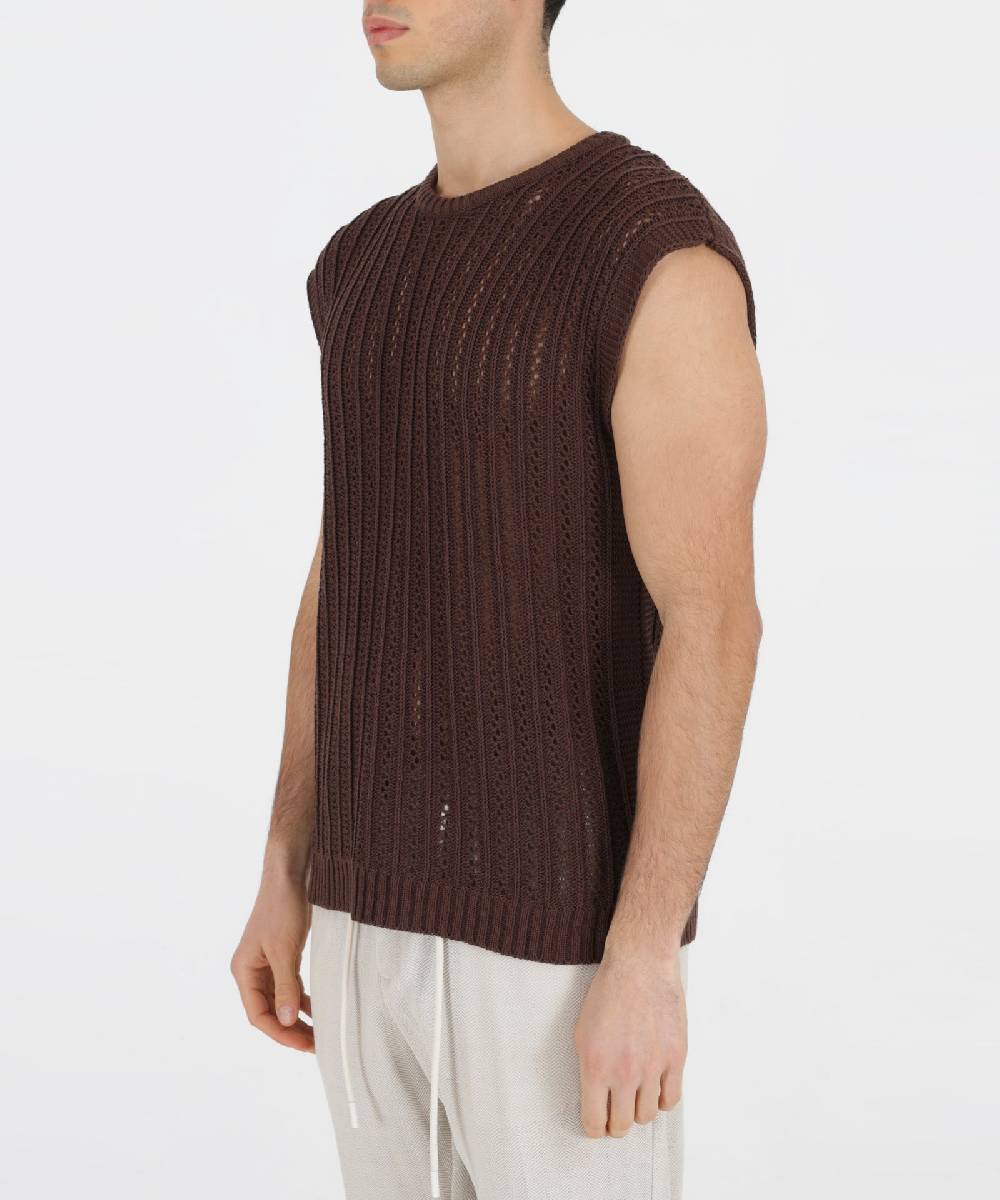 Over D GILET OVER IN MAGLIA CON TRAFORI 2025