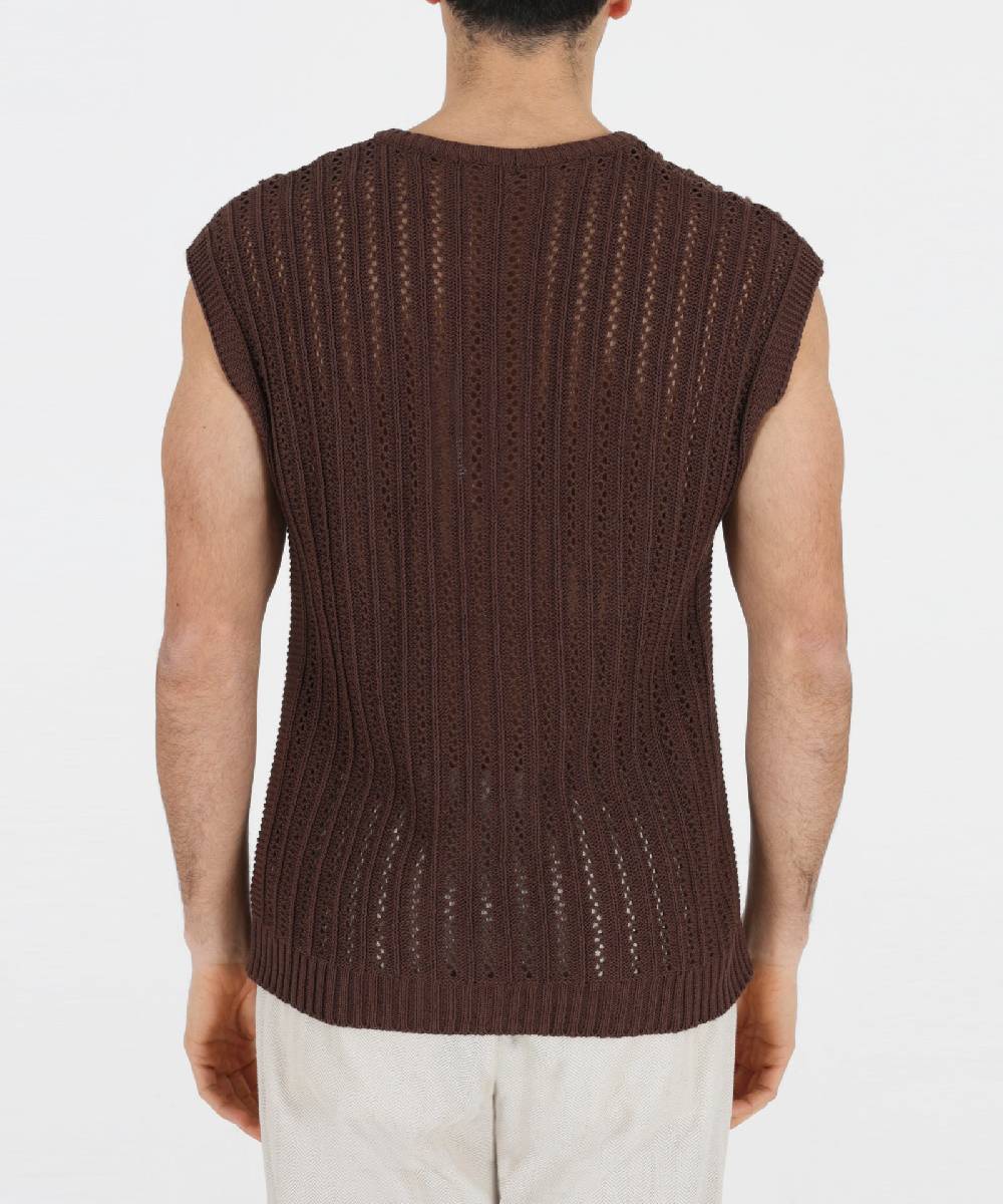 Over D GILET OVER IN MAGLIA CON TRAFORI 2025