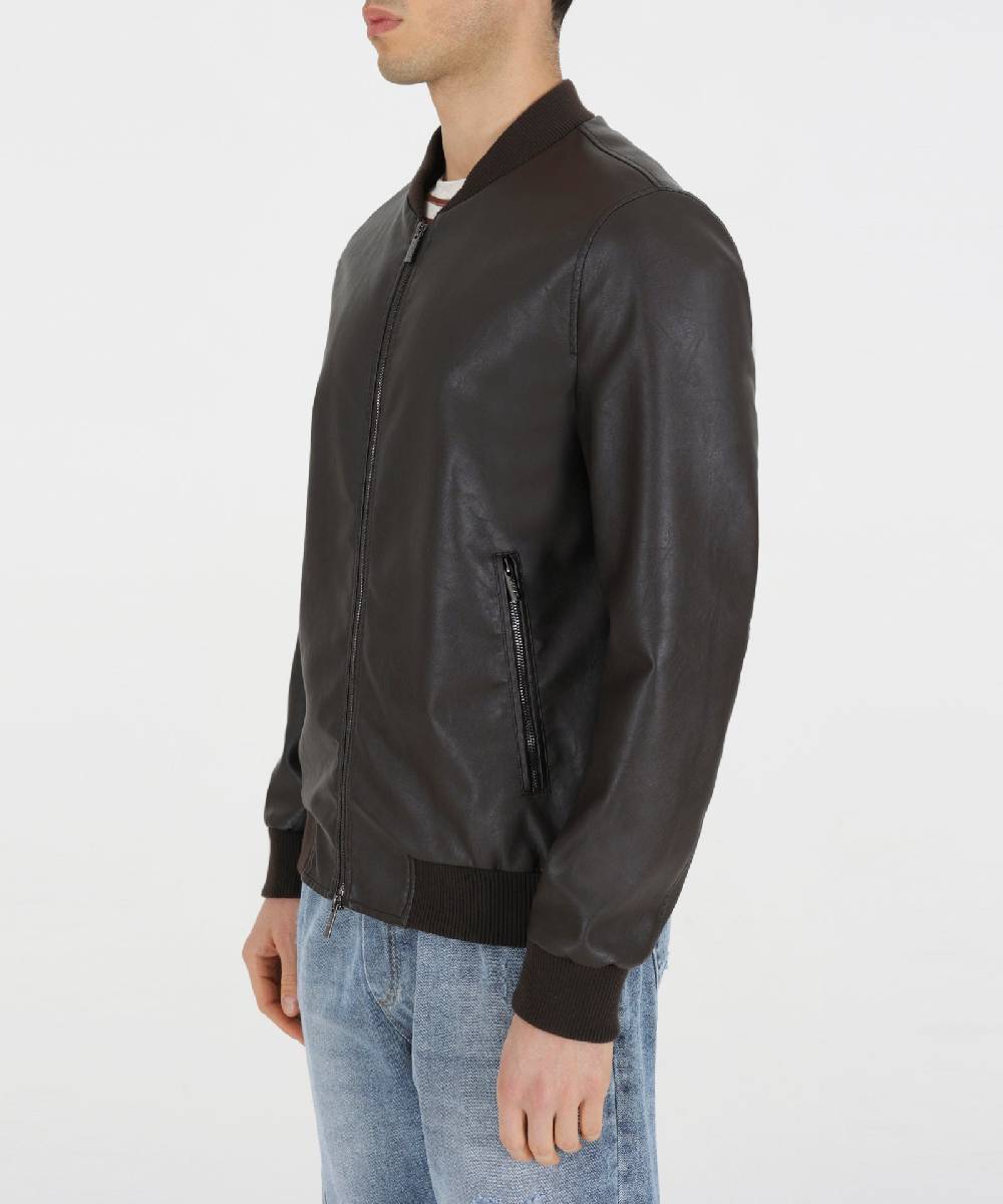 Over D BOMBER ECO-PELLE Consegna Veloce