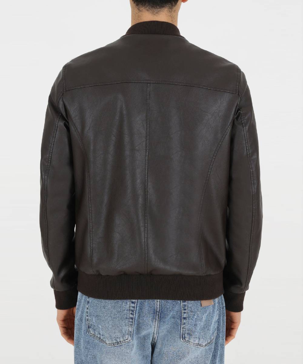 Over D BOMBER ECO-PELLE Consegna Veloce