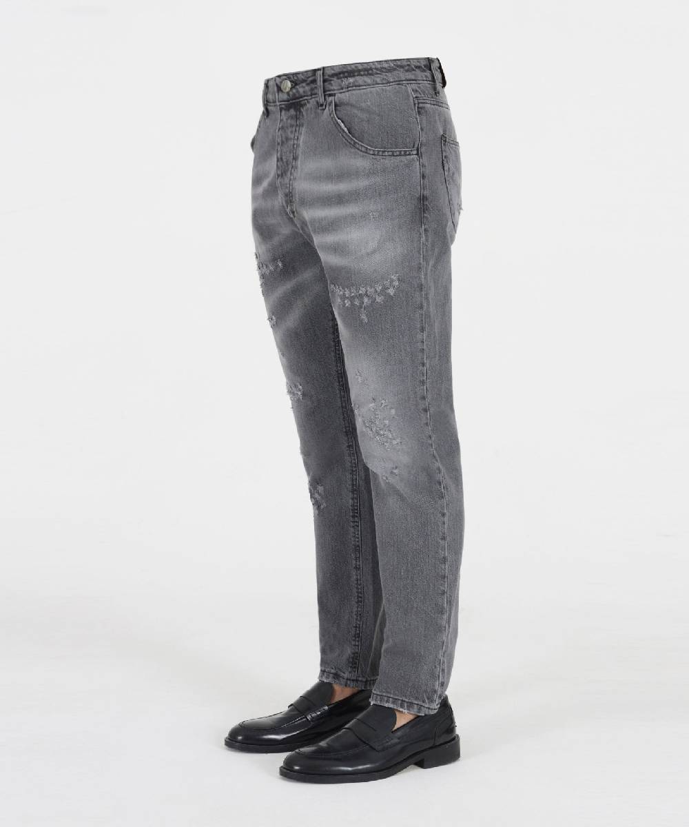 Over D PANTALONE DENIM 5 TASCHE TAPERED FIT Saldi Di Fabbrica