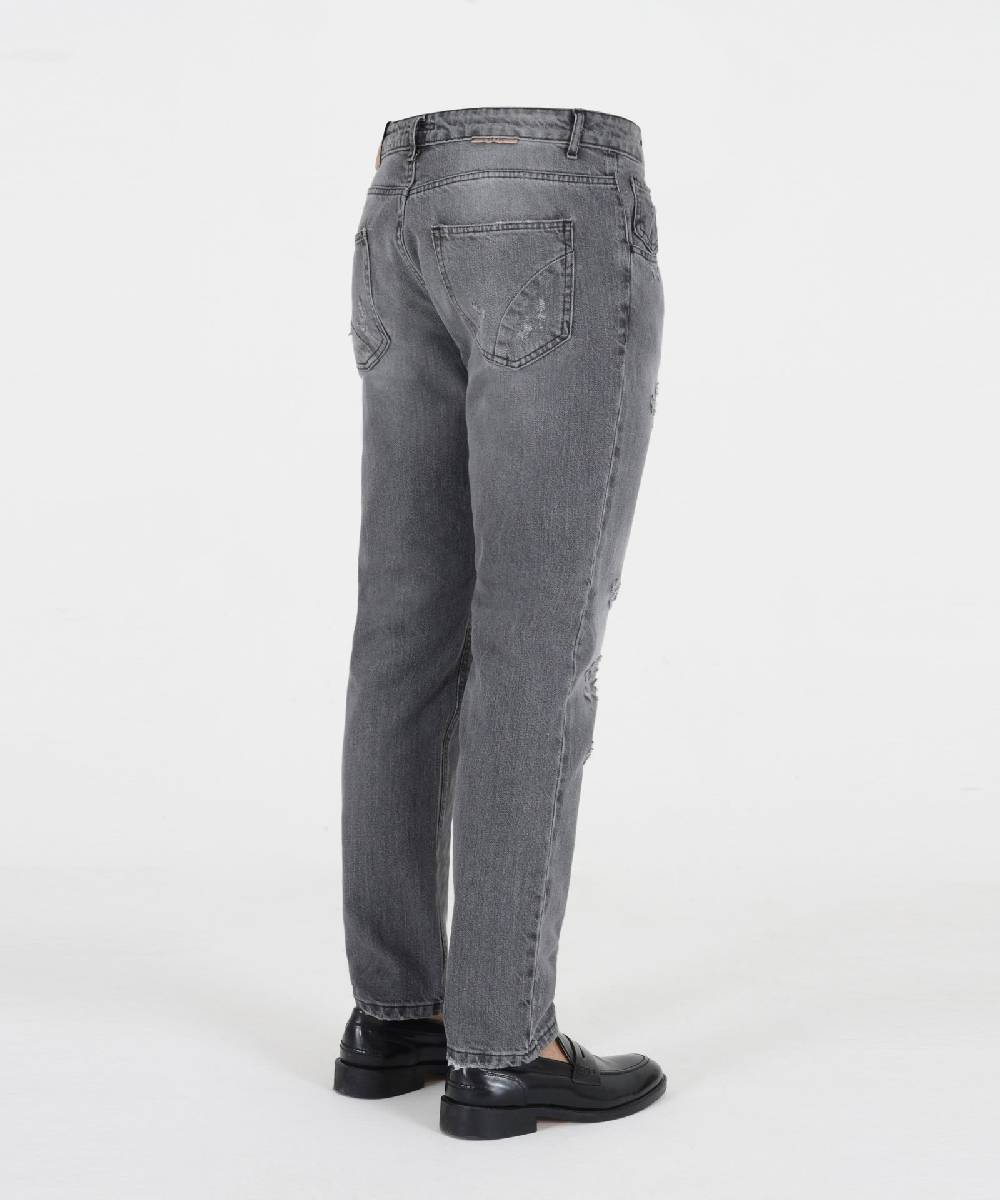 Over D PANTALONE DENIM 5 TASCHE TAPERED FIT Saldi Di Fabbrica