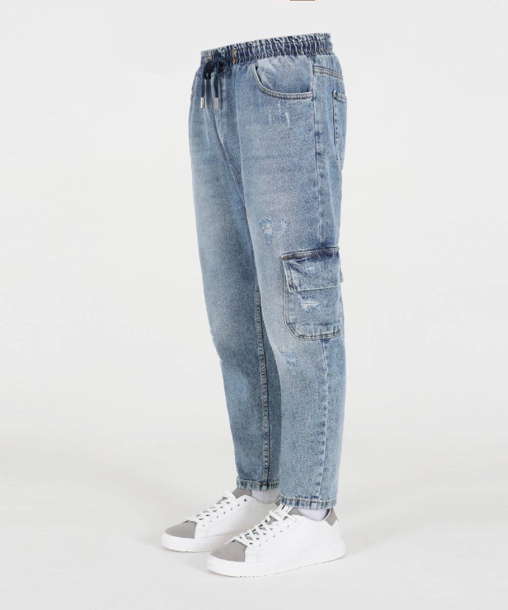 Over D PANTALACCIO DENIM RELAXED FIT MODELLO CARGO I Più Venduti