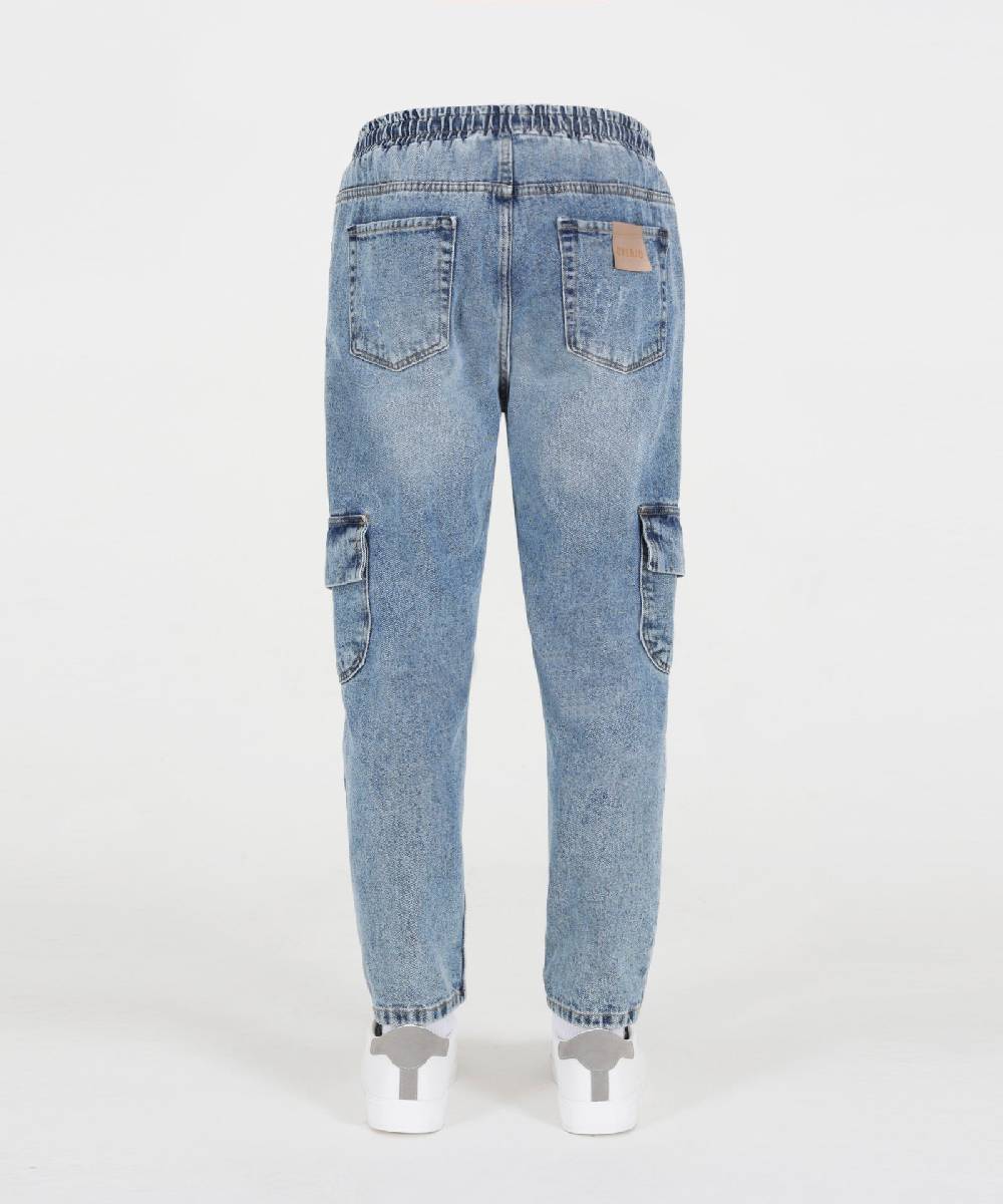 Over D PANTALACCIO DENIM RELAXED FIT MODELLO CARGO I Più Venduti