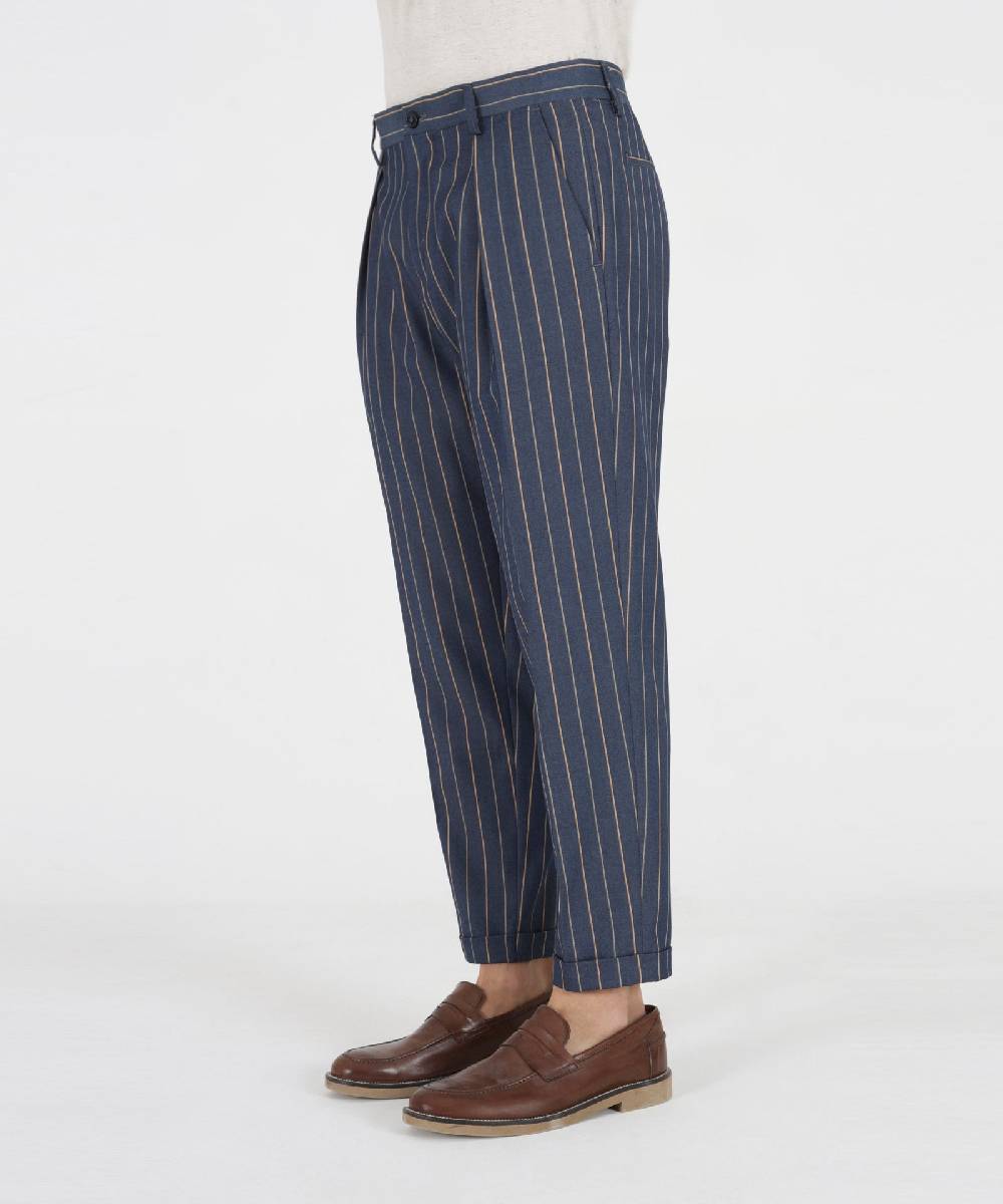 Over D PANTALONE CHINO 1 PINCE TAPERED FIT Italy