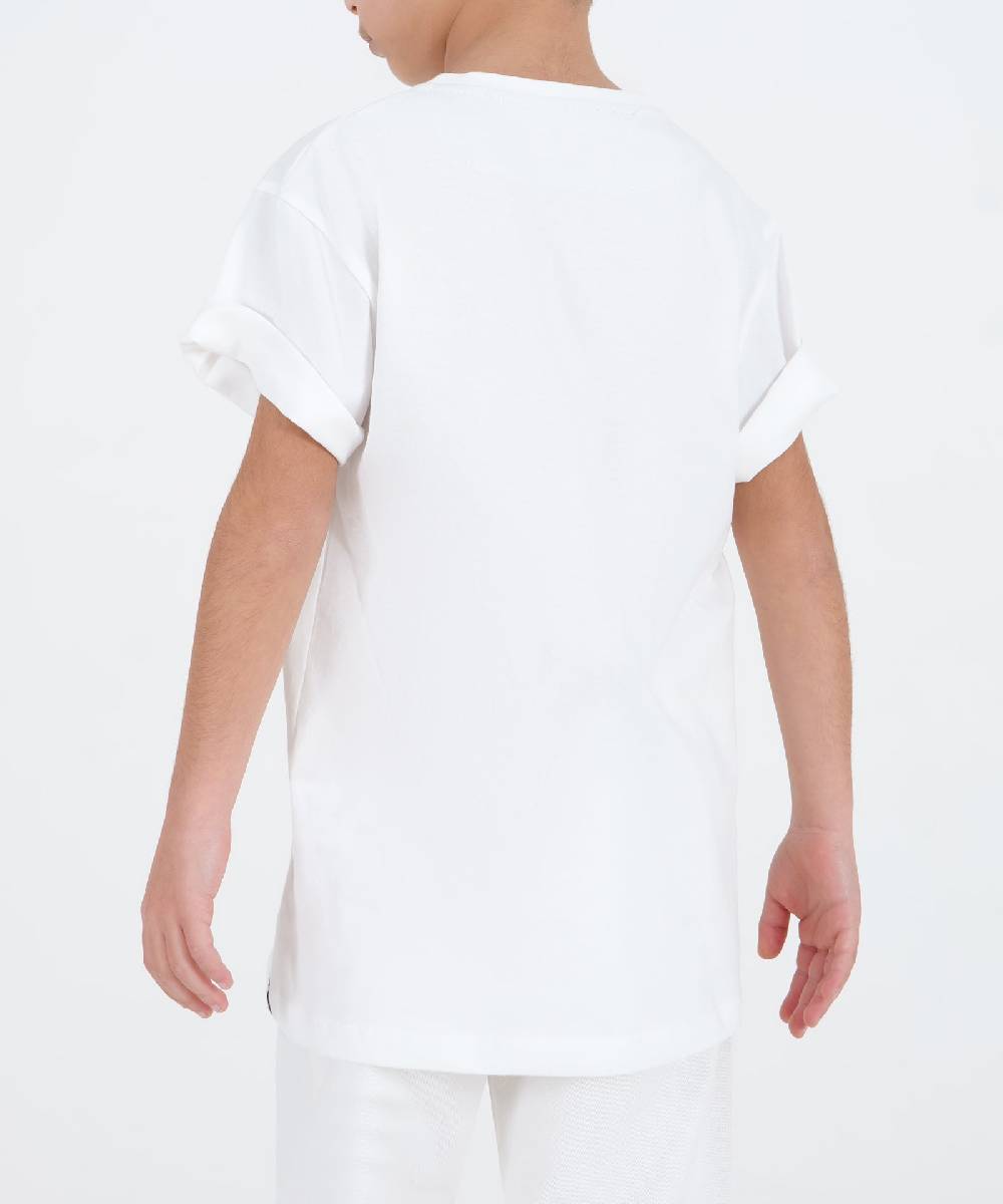 Over D T-SHIRT CON CARRE' E TASCHINO Saldi