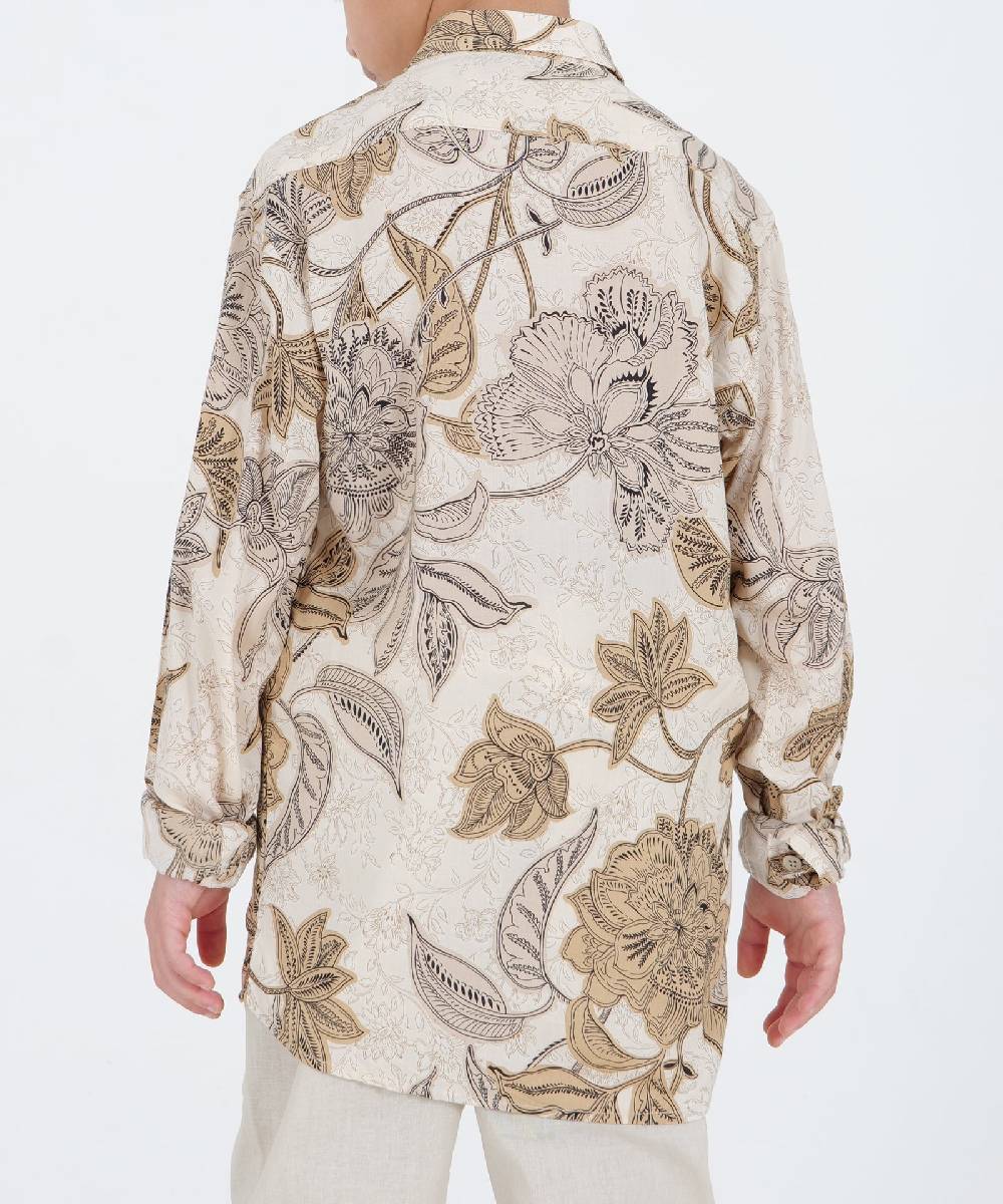 Over D CAMICIA VISCOSA CON FIORI Vendita Calda