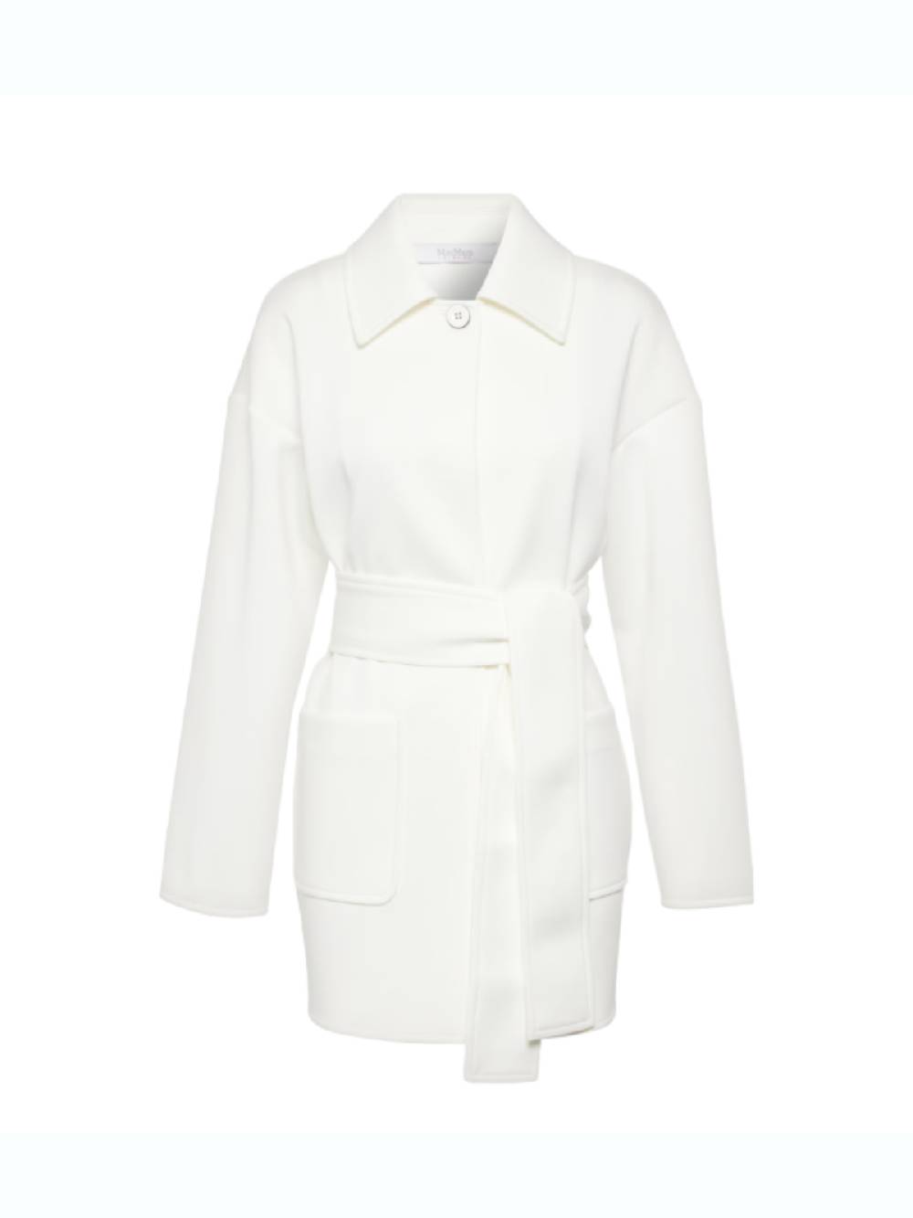 ﻿MAX MARA EASYWEAR GIACCA RAUCHE IN TESSUTO SCUBA BIANCA 2416911037600001 SKU: 2416911037600001
