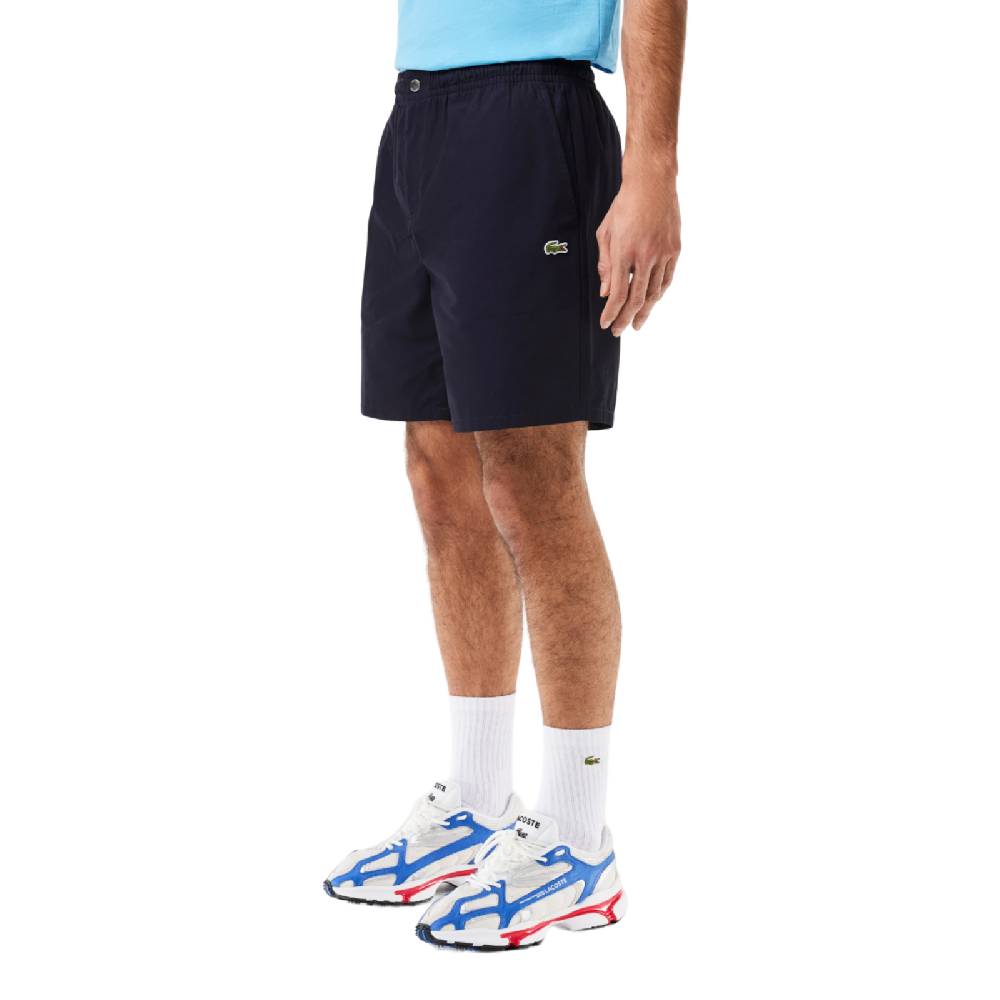 LACOSTE PANTALONI CORTI RELAXED FIT ELASTICIZZATI IN POPELINE DI COTONE GH7220HDE SKU: GH7220HDE Shopping Online
