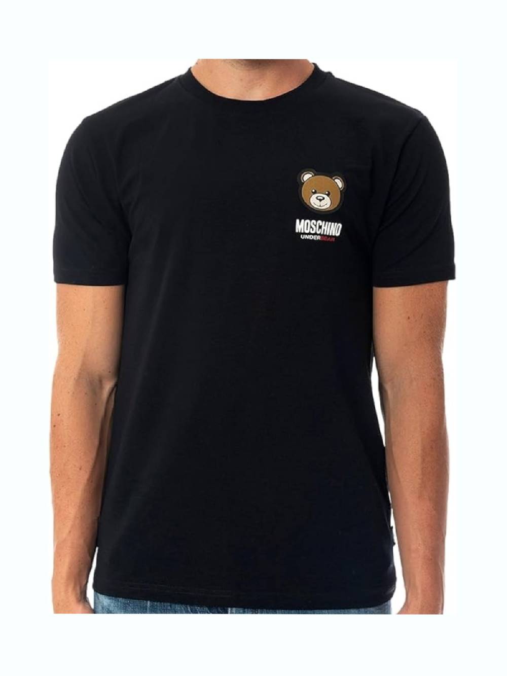 MOSCHINO T-SHIRT GIROCOLLO CON LOGO NERA 1V1A078844100555 SKU: 1V1A078844100555 Prezzo Ridotto