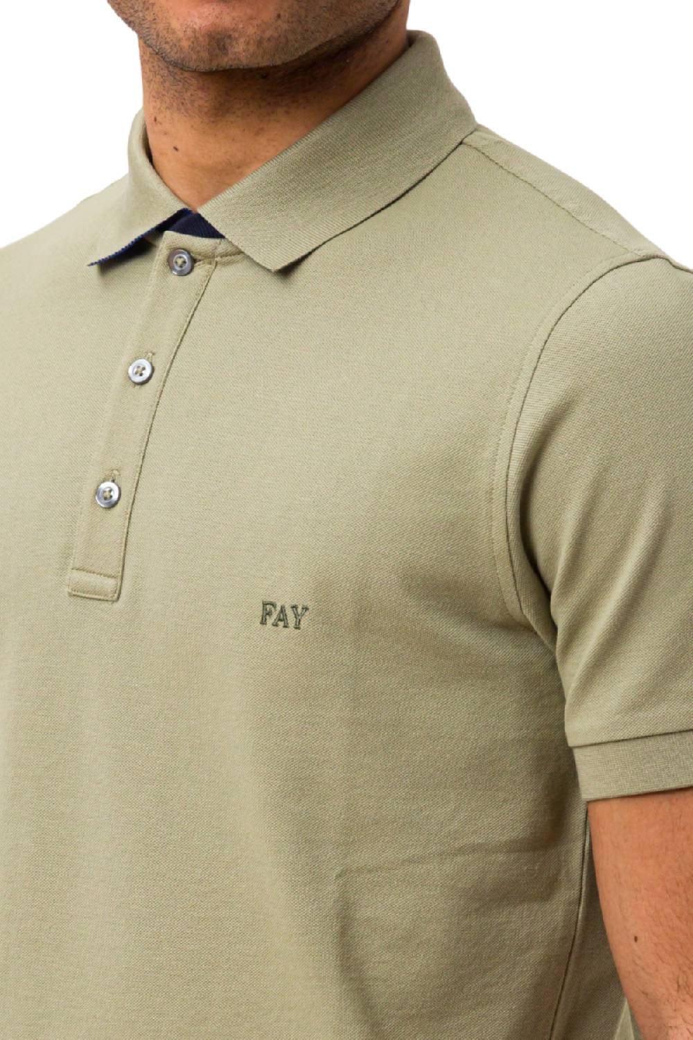 FAY POLO STRETCH VERDE SKU: NPMB248144STDWV419 In Vendita