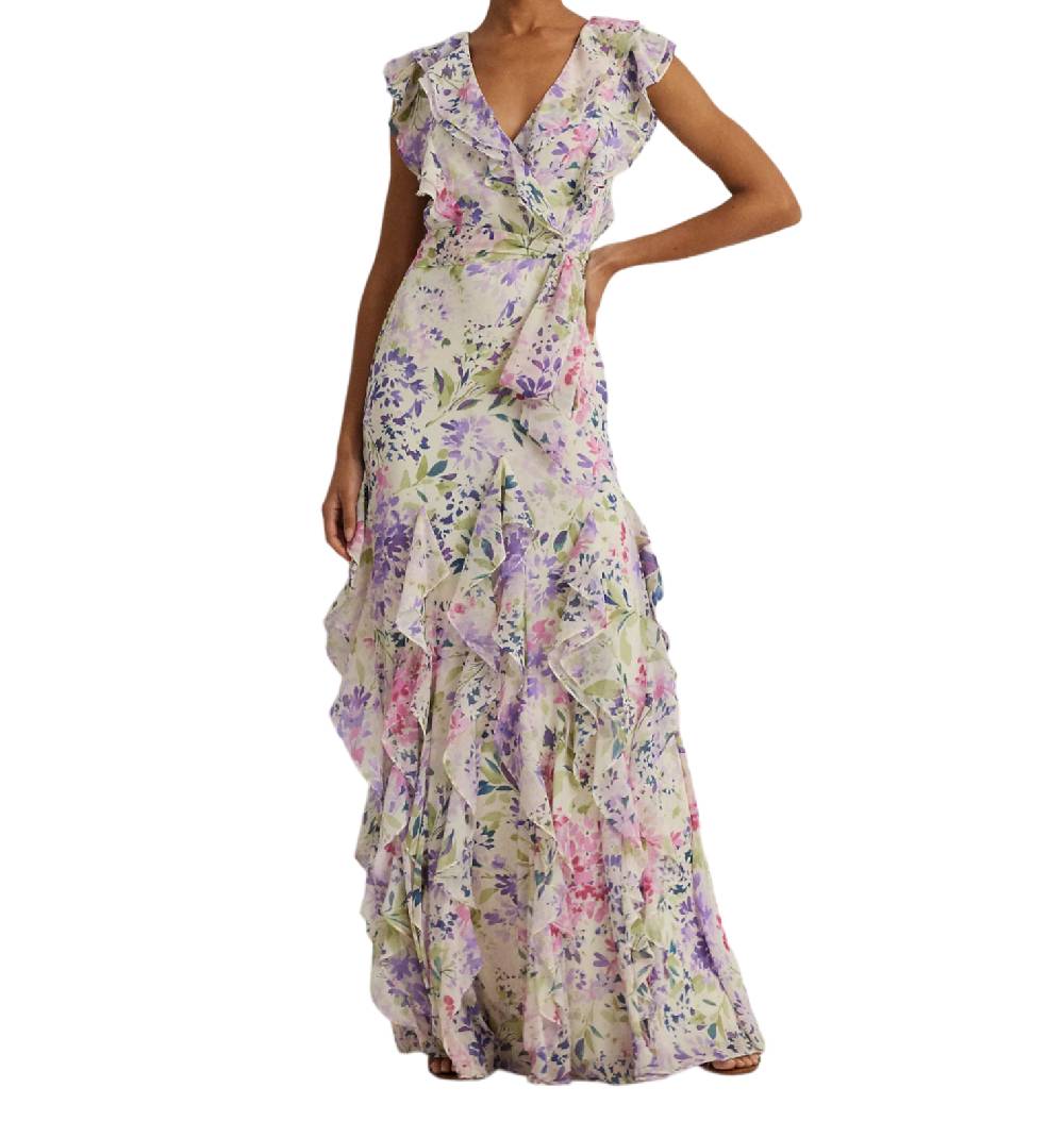 LAUREN RALPH LAUREN ABITO A FIORI IN GEORGETTE 253933485001 SKU: 253933485001 In Linea