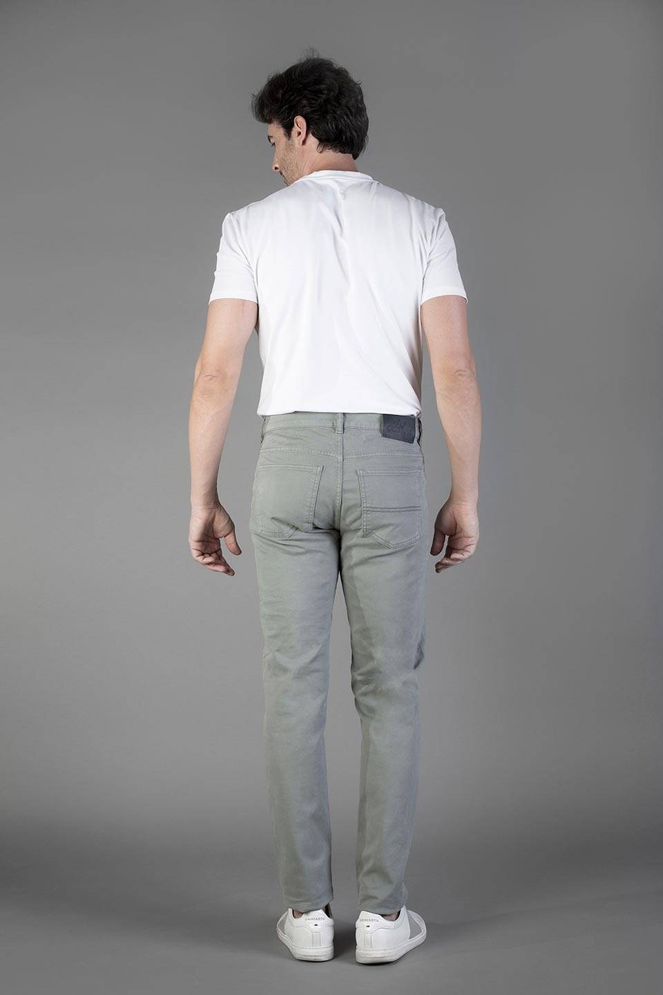 Paul Cortese Gabardine 5 tasche Grey In Linea