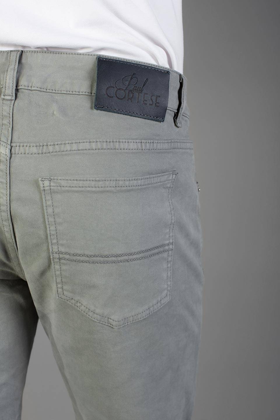 Paul Cortese Gabardine 5 tasche Grey In Linea