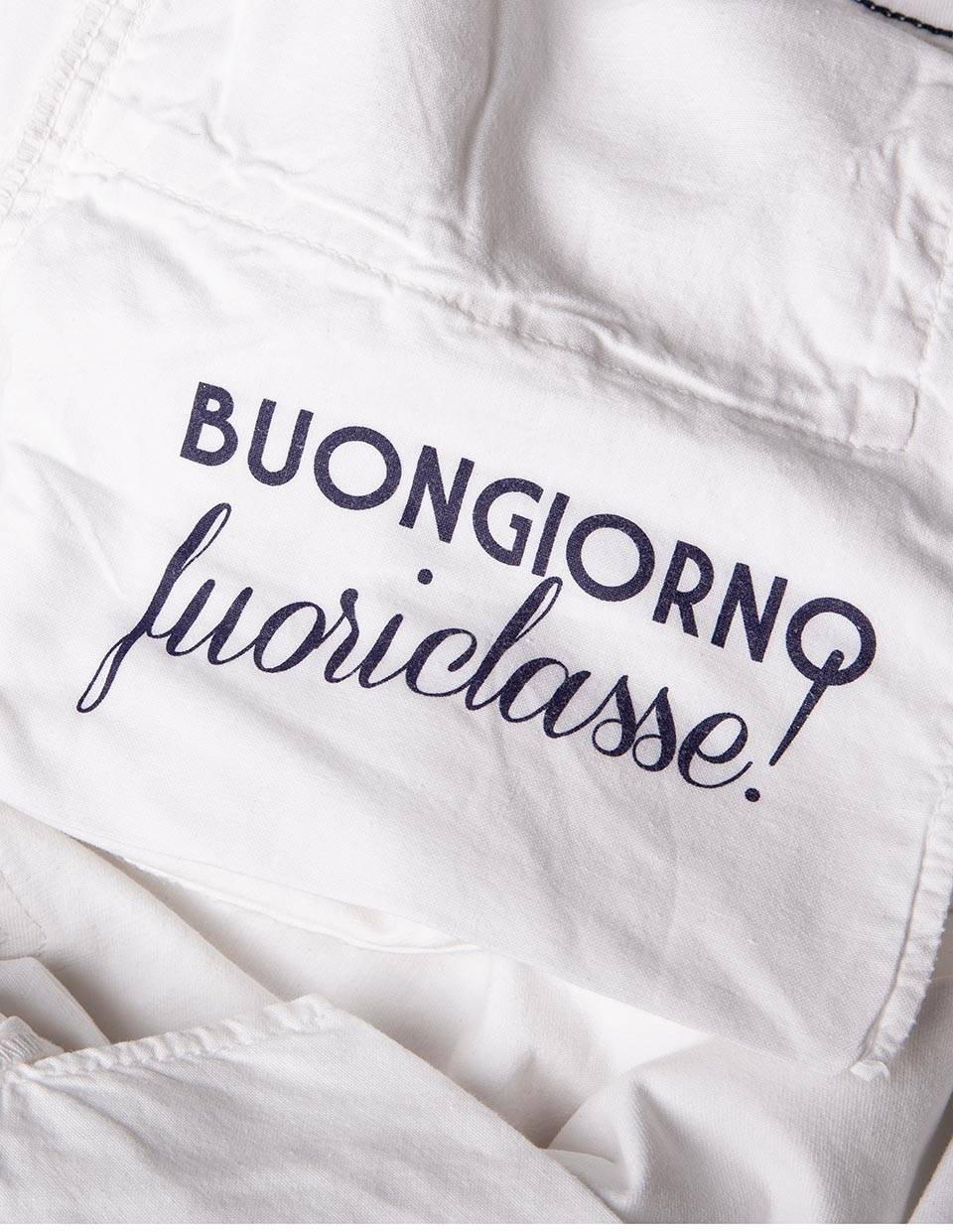 Paul Cortese Gabardine 5 tasche white Qualità