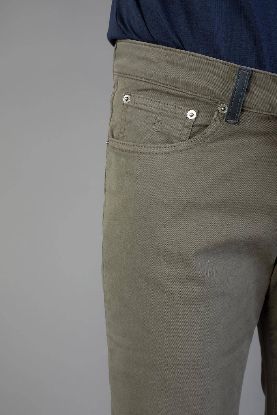 Paul Cortese Gabardine 5 tasche Green Promozione